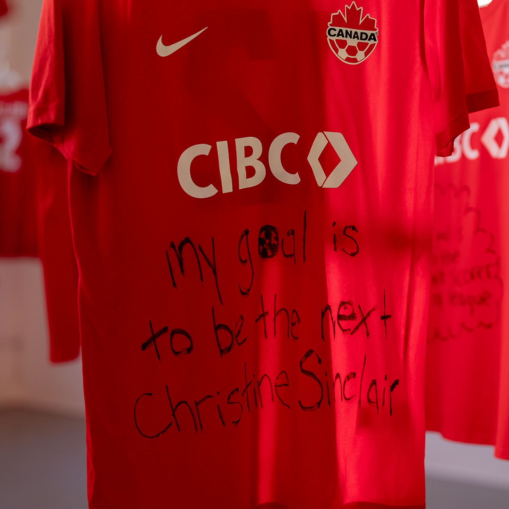 CIBC autographed soccer jersey